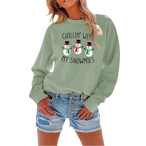 Les femmes se détendent ? with My Snowmies Sweatshirt Chemise bonhomme de neige à manches longues