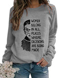 Women Long Sleeve Women Belong in All Places Sweatshirt Women Graphic Shirt