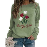 Mother's Day Sweatshirt Women Love You Mom Shirt