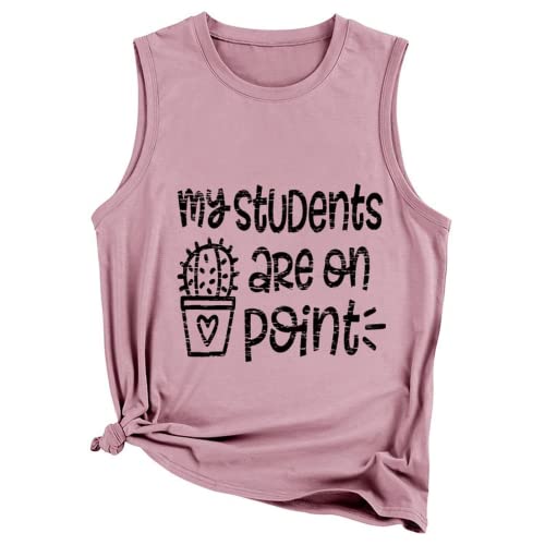 Funny Teacher Tank Women Mes élèves sont sur le point Graphic Tees