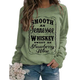 Sweat-shirt à boire du whisky pour femmes, lisse comme la chemise à whisky du Tennessee
