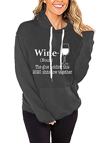 Sweat à capuche vin à manches longues pour femmes, la colle tenant ce Shitshow ensemble 2020