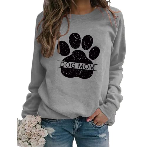 Dog Mom Sweatshirt Women Animal Love Shirt