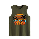 Vibes d'été débardeurs femmes vie Positive vacances citation vacances d'été mignon chemise de plage