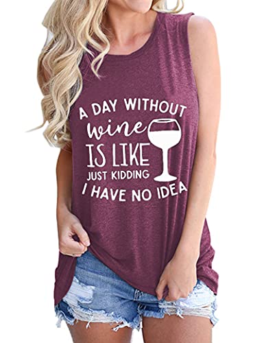 Débardeur sans manches pour femmes, une journée sans vin, c'est comme une blague, je n'ai aucune idée