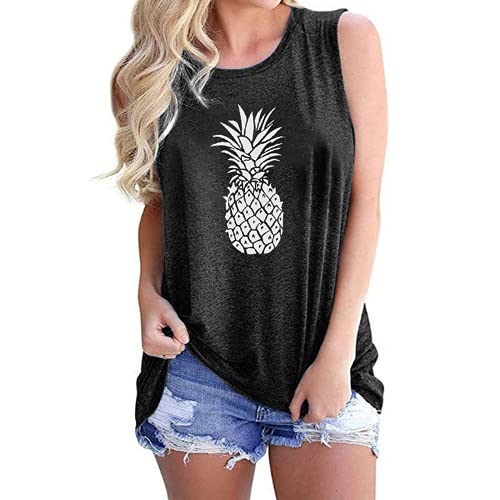 Débardeur ananas pour femmes, chemise Vibes d'été