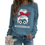 Sweat-shirt graphique de football pour femmes, chemise de Soccermom