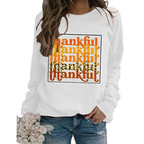 Sweat-shirt de remerciement pour femmes, manches longues, imprimé léopard, chemise de Thanksgiving graphique