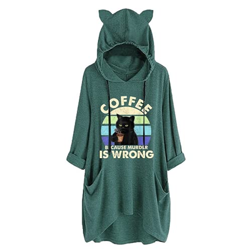 Women Coffee Because Murder Is Wrong Shirt with Pockets