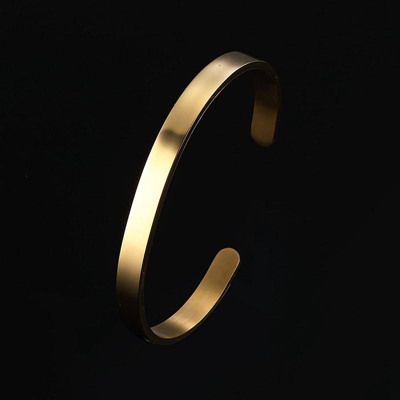 Bracelets à manchette ouverte pour femmes, bijoux de bras d'amitié en acier inoxydable, gravure personnalisée du nom et de la Date pour maman et fille, 6mm