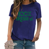St Patrick Day Tees Women 100% Irish-ish Shamrock T-Shirt