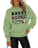 Merry Drunk I'm Christmas Sweatshirt Femme Chemise légère de Noël