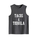 Débardeur Tacos et Tequila pour femme, chemise à boire graphique