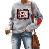 Buffalo Plaid Love Hearts Sweatshirt Women Valentines Day Shirts