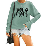 Sweat-shirt à manches longues pour femmes, chien maman, chemisier