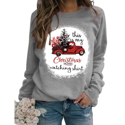 Christmas Movie Watching Sweatshirt Women This Is My Christmas Movie Watching Sublimation Shirt