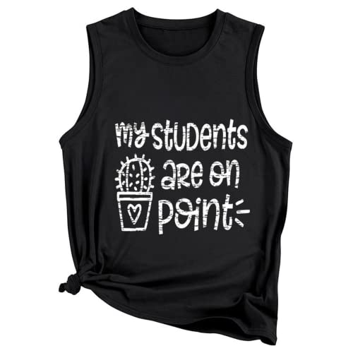Funny Teacher Tank Women Mes élèves sont sur le point Graphic Tees