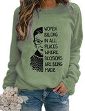 Women Long Sleeve Women Belong in All Places Sweatshirt Women Graphic Shirt