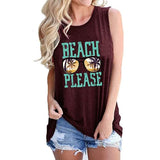 Débardeur Beach Please pour femmes, chemise de vie de plage