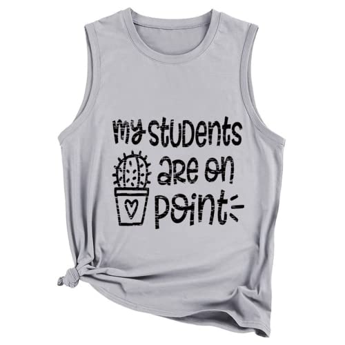 Funny Teacher Tank Women Mes élèves sont sur le point Graphic Tees
