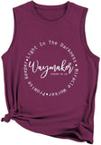 Waymaker Tank for Women About Christian Faith Religious Jesus Shirt