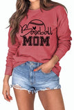 Women Baseball Mom Sweatshirt Sports Mom Gift Long Sleeve Shirt