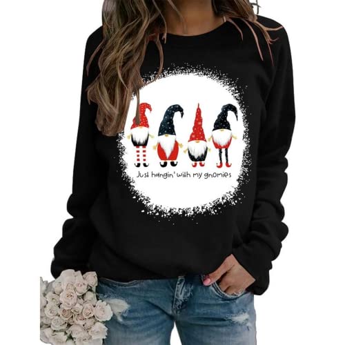 Sweat-shirt Gnomes de Noël pour femmes, juste à suspendre avec ma chemise Gnomies