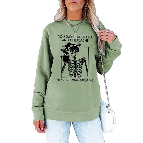 Sweat-shirt pour femmes, vous sentez le drame Halloweentown
