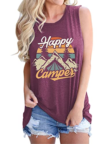 Chemise Happy Camper pour femme Débardeur graphique Happy Camper