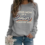 Fière maman d'un sweat-shirt senior 2022, chemise cadeau de remise de diplôme