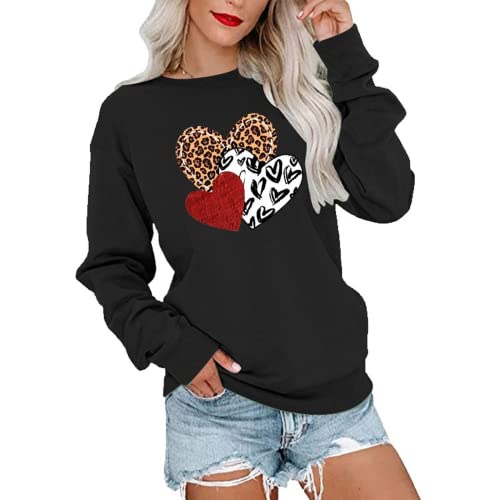 Women Valentine's Sweatshirt Long Sleeve Love Shirt