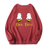 Femmes Boo Bees Chemise Drôle Halloween Fous Sweat