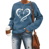 Christliches Herz Sweatshirt Damen Hoffnung Glaube Liebe Gesegnet Sweatshirt