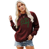 Happy Go Lucky Sweatshirt Women St. Patricks Day Shirt
