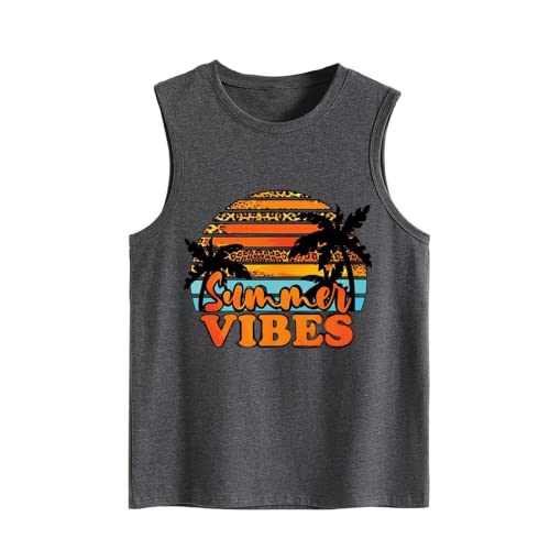 Vibes d'été débardeurs femmes vie Positive vacances citation vacances d'été mignon chemise de plage