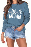 Women Softball Mom Sweatshirt Long Sleeve Shirt