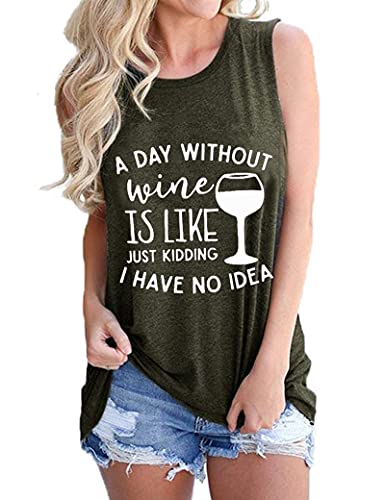 Débardeur sans manches pour femmes, une journée sans vin, c'est comme une blague, je n'ai aucune idée