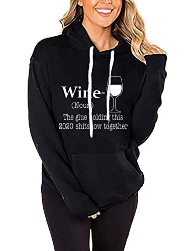 Sweat à capuche vin à manches longues pour femmes, la colle tenant ce Shitshow ensemble 2020