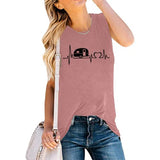 Débardeur ECG Heart pour femme, chemise Camper Love