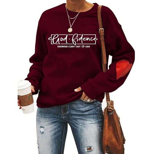 Sweat-shirt chrétien pour femmes, vêtements de foi Dieu sachant que je ne peux pas mais il peut croire
