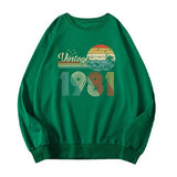 Sweatshirt mit Vintage-Motiv „1981“ für Damen, 40 Jahre alt, Geburtstagsgeschenk, Langarmshirt