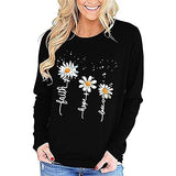 Christian Gift Shirt for Womens Daisy Faith Hope Love Graphic Sweatshirt Faith Clothing