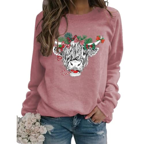 Sweat-shirt de vache mignon pour femmes, chemise d'amant de vache