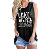 Chemise humoristique pour femmes, Lake Life, parce que les plages sont salées, chemise graphique Lake Life