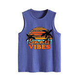 Vibes d'été débardeurs femmes vie Positive vacances citation vacances d'été mignon chemise de plage