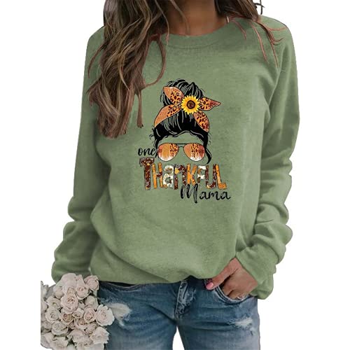Sweat-shirt cadeau pour maman de Thanksgiving, chemise graphique pour femme, une maman reconnaissante