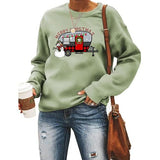 Camper chemise de noël femmes joyeux noël Buffalo Plaid léopard Camper bonhomme de neige sweat