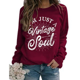 Women I'm Just A Vintage Sweatshirt Long Sleeve Hippie Shirt