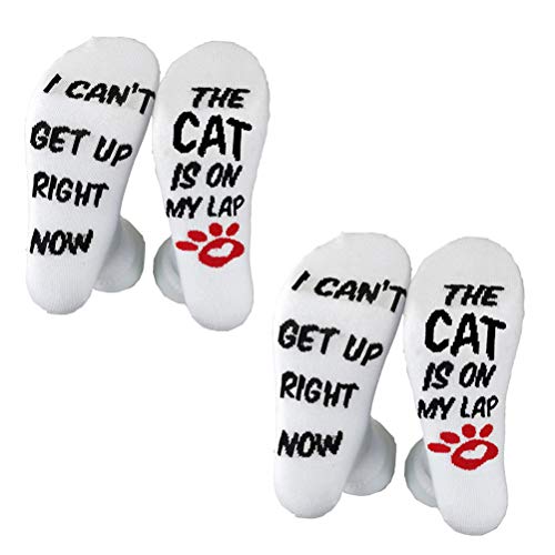 Unisex I CAN'T GET UP RIGHT NOW THE DOG/CAT IS ON MY LAP Socks
