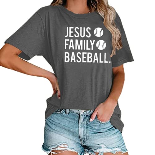 Women Jesus Family Baseball Graphic T-Shirt